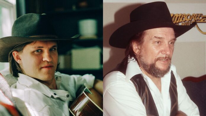 An image collage with coleman jennings on left and waylon jennings on right
