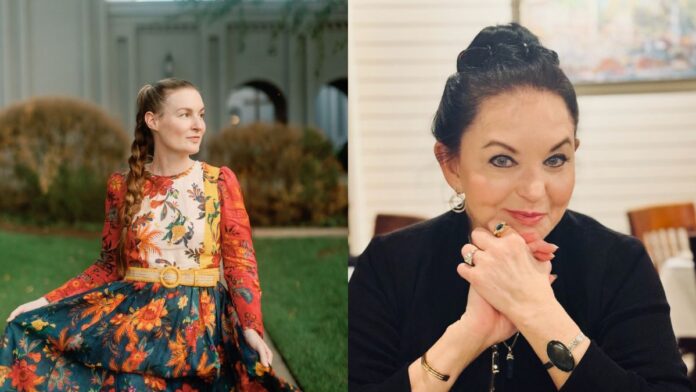 An image collage with Charity Gayle on left and Crystal Gayle on right.